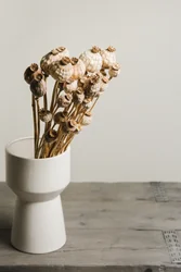 Natural Poppy Pods Vase
