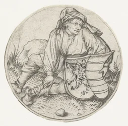 Farmer with White Shield