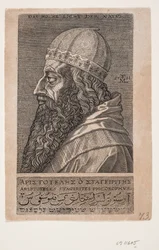 Aristotle, half-length portrait, profile toward the left