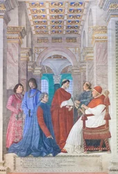 Sixtus IV appointing Platina as prefect of the Vatican library