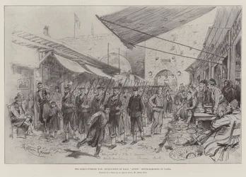 The Graeco-Turkish War, Bluejackets of HMS Anson Route-Marching in Canea