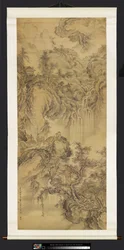 Landscape with figures, bees and monkeys