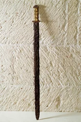 Merovingian art: epee, 6th century. Gaul. National archeological museum of Saint Germain en Laye