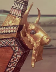 Head of a bull, decoration from a harp, 2800-2300 BC