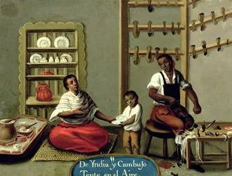 A Black Man and his American Indian Wife, from a Series on Mixed Marriages in Mexico