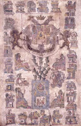 An Illuminated Document from Mexico, Showing the Coat of Arms of the Viceroy Sotomayor