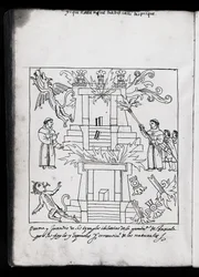 The Burning of the Temples, Tlaxcala, illustration from 