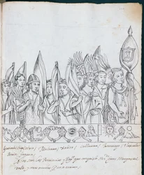 Representatives of the Mexican Provinces, from Historia de Tlaxcala by Diego Munoz Camargo