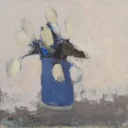 White Tulips Blue Jug, 2017