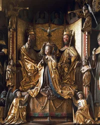 Coronation of Virgin Altar, circa 1470-1480, carved wood