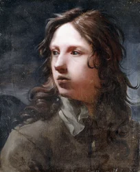 A Young Man, Bust Length, in a Grey Jacket