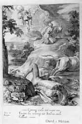 Io changed into a cow: Mercury cuts off Argus head