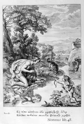 Narcissus in Love with His Own Reflection, 1655