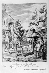 Phineus is delivered from the Harpies by Calais and Zethes, 1655