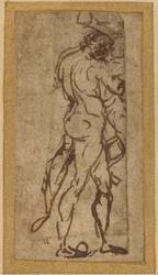 Two Nudes Fighting