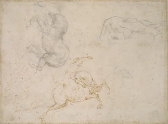 A Horseman charging and other Studies
