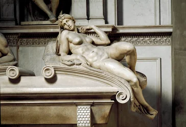 Allegory of the Aurora. Tomb of Laurent II of Medicis. Marble Sculpture 1531