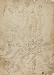 Archers Shooting at a Herm, Triumph of Bacchus, and Other Studies
