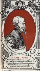 Portrait of the Italian Renaissance painter, Michelangelo Buonarroti known as Michelangelo