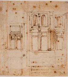 Wall elevations for the Laurenziana vestibule