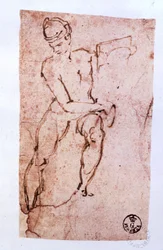 Sistine Chapel Ceiling: Sketch of an Apostle