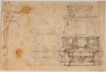 Studies from tomb monuments for the New Sacristy