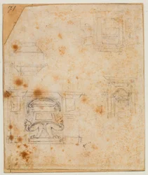 Studies of Monumental Tombs for the New Sacristy