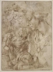 Studies for a Holy Family with John the Baptist as Child