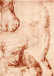 Studies for the Figure of the Cross-Bearer in the Last Judgement, Sistine Chapel, Rome