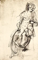Study for the Madonna Statue in the Medici Chapel in Florence
