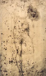 Study of a Male Nude with a Raised Left Leg