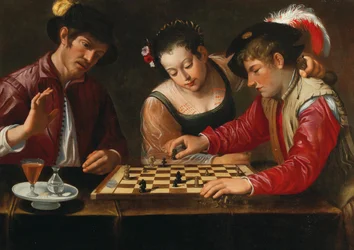 Chess players, 17th century