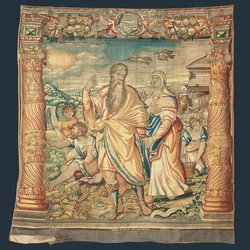 Brussels Biblical tapestry depicting the Descent from the Ark from the series 
