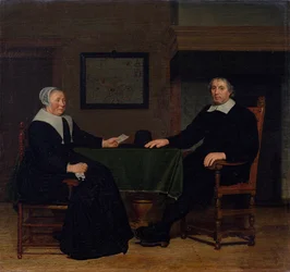 Portrait of Adriaen Corver and his wife Rijckje Theulingh