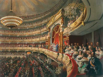 Auditorium of the Bolshoi Theatre, Moscow, Russia, 1856