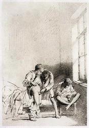 Schoolboys Masturbating, plate 24 from 