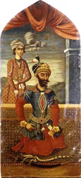 Portrait of Genghis Khan, with a Youth in Attendance