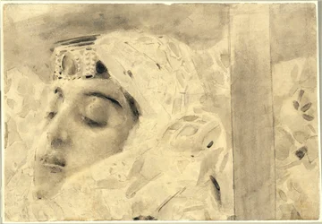 Tamara in a coffin - Illustration of the poem 