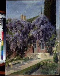 A House Entwined with Wisteria