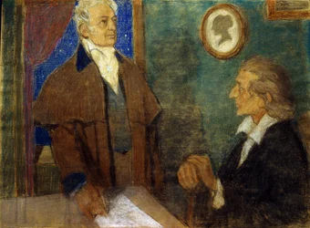 J. W. von Goethe and F. Schiller in Weimar