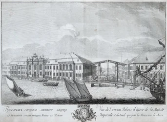 View of the second Winter Palace with the Canal Linking the Moika with the Neva
