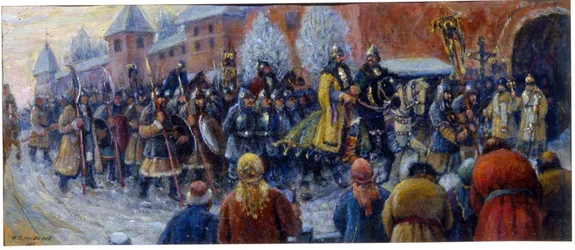 Arrival of Alexander Nevsky in Novgorod after the Battle of the Ice