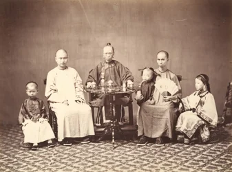 Mandarin with Family, 1860-1863