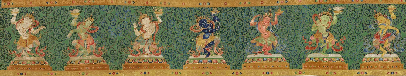 (detail) Imperial Embroidered Silk Thangka