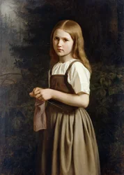 Girl Knitting, 1854