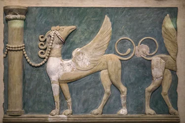 Fresco of High-Relief Griffins, Palace of Knossos