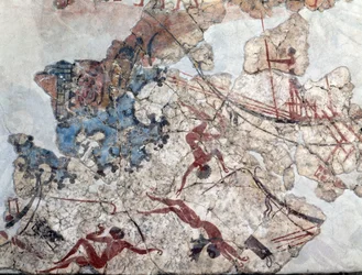 Minoan Wall Painting from Ancient Thera