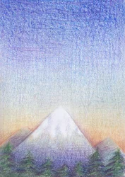 Serene Mountain Sunset