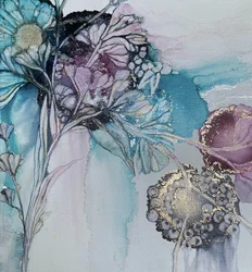 Shimmering Teal Botanicals