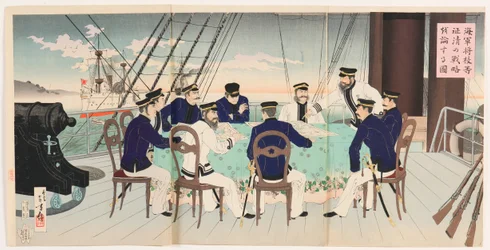 Naval Officers Discussing Battle Strategies for the Subjugation of China